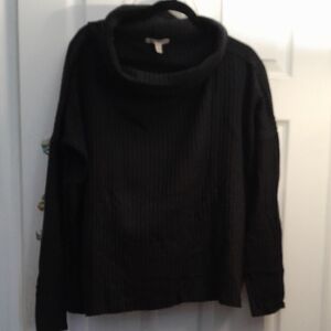 NWT Free People Black Cowl Neck Sweater